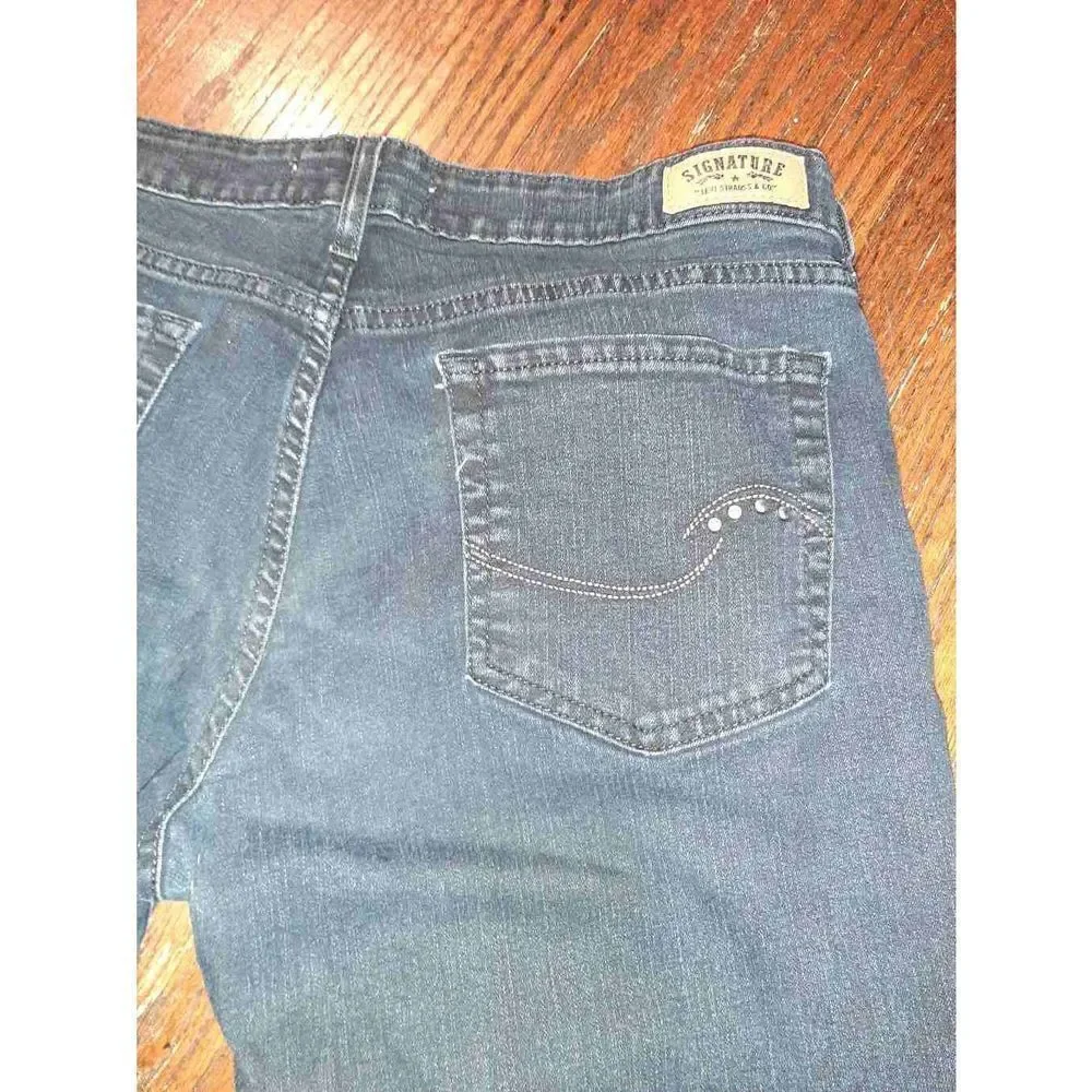 Size 12M Levi Strauss Signature Mid Rise Skinny Blue Denim Blue Jeans Pants